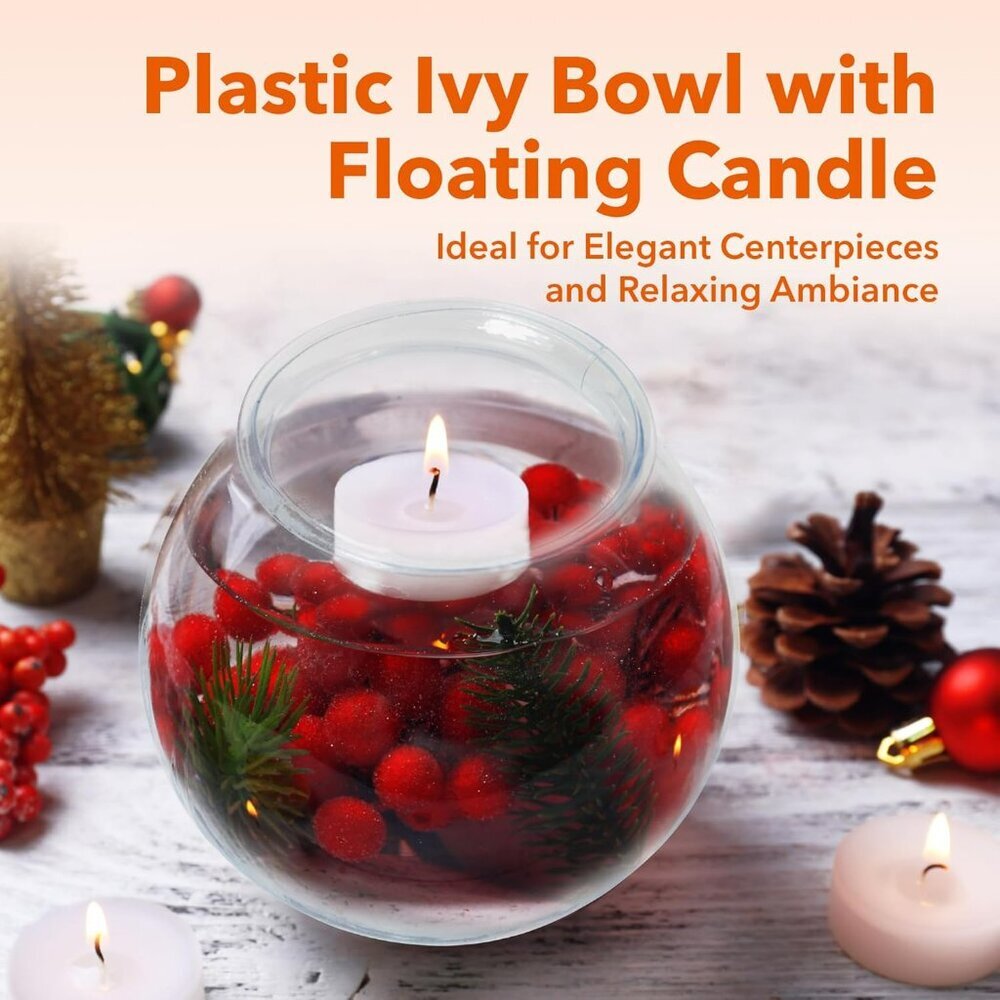 Plastic Ivy Bowls - 12 Pack - 16 Oz - Fish Bowl for Drinks, Home Décor, Unbreaka - Picture 9 of 9